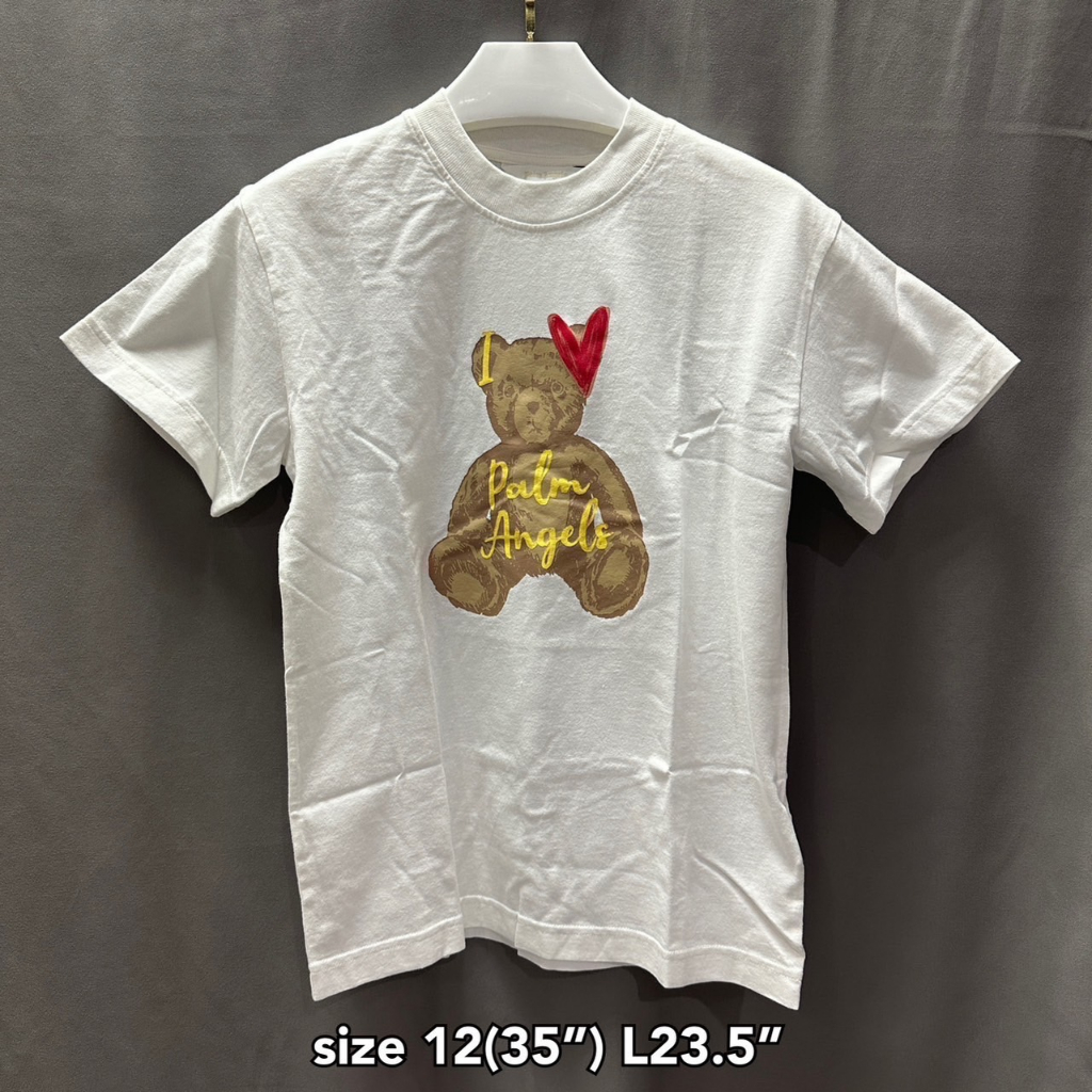 Palm Angels Tee t-shirt size 10 เสื้อยืด แขนสั้น ของแท้ ปาล์มแองเจิล ปาล์ม แองเจิล หมี แบรนด์เนม