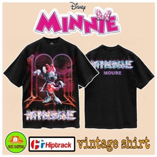 เสื้อDisney ลาย MinnieMouse สีดำ ฟอกเฟด (MPA-030)