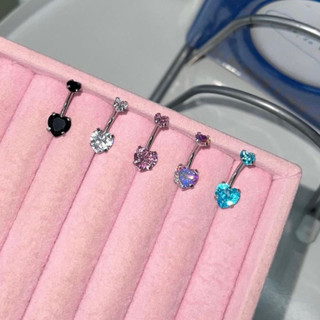 จิวสะดือหัวใจเพชร พร้อมส่งจากไทย💗ถ่ายจากสินค้าจริง