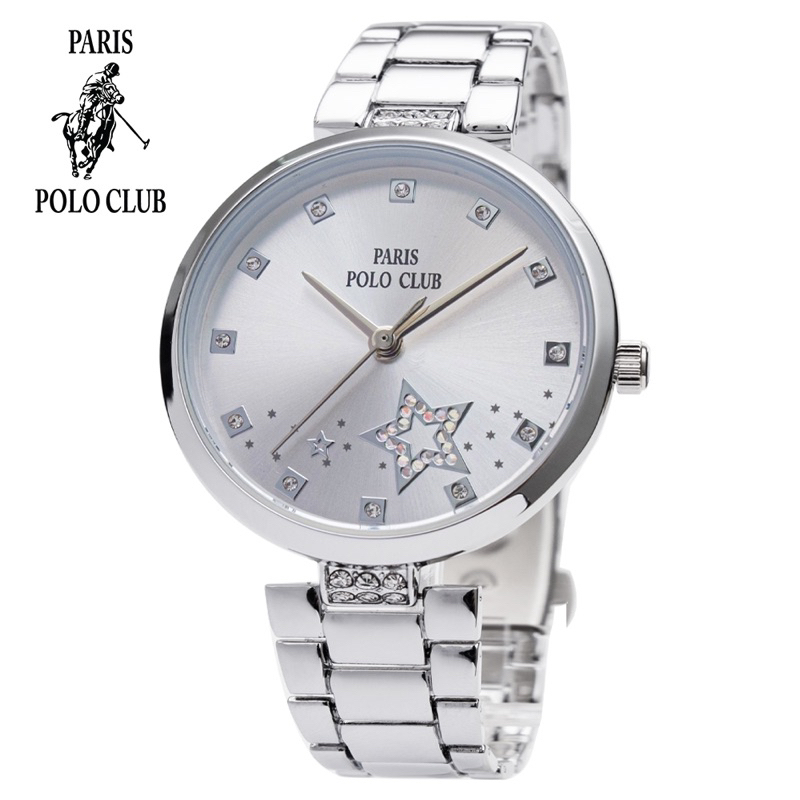 ⌚️ นาฬิกาข้อมือ ผู้หญิง⌚️ Paris Polo Club 3PP-2201892L-WE มือสอง สภาพดี 🚛 ส่งฟรีไม่ต้องใช้โค้ด 🚛