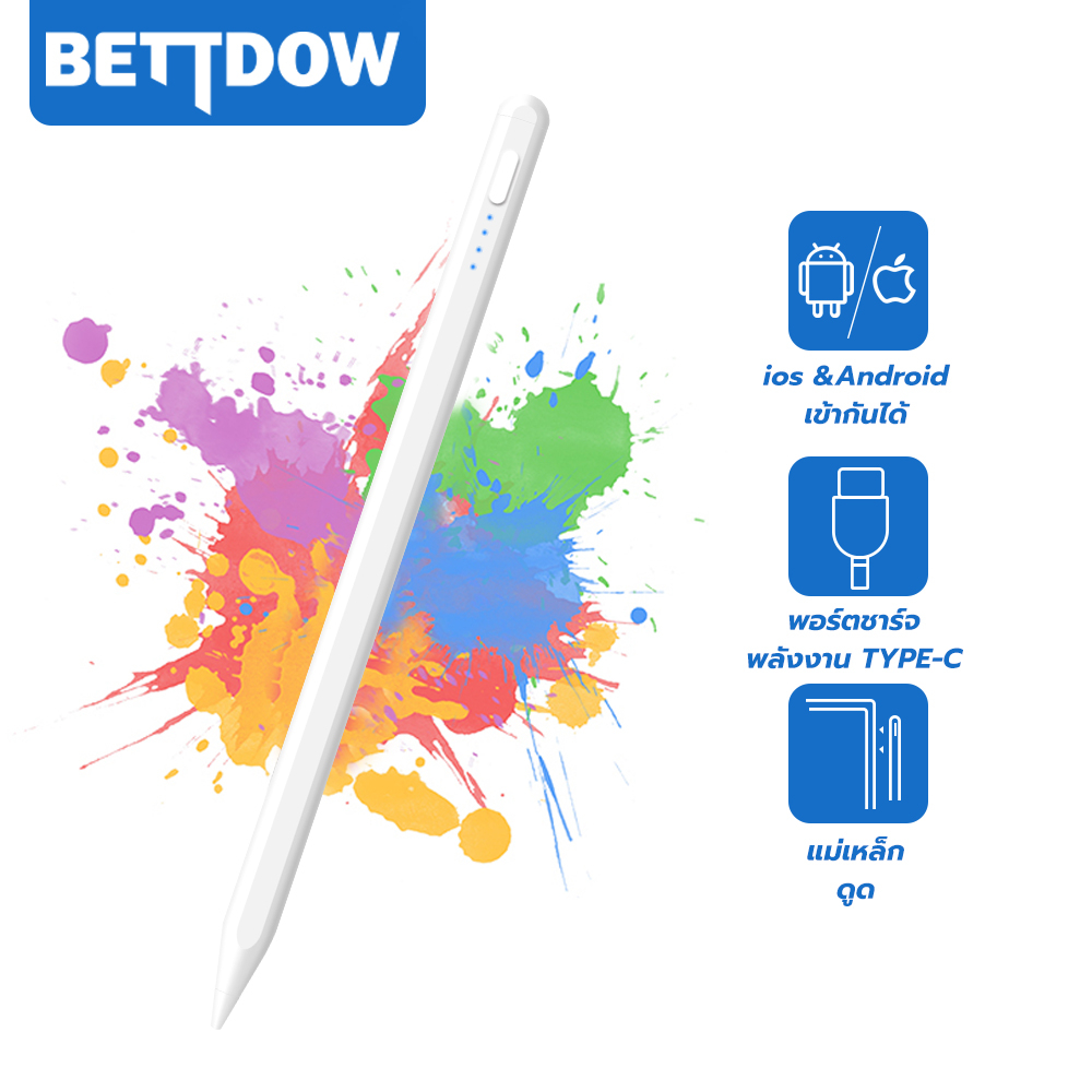 BETTDOW Universal Stylus Pen Capacitive Stylus สำหรับแท็บเล็ต IOS และ Android