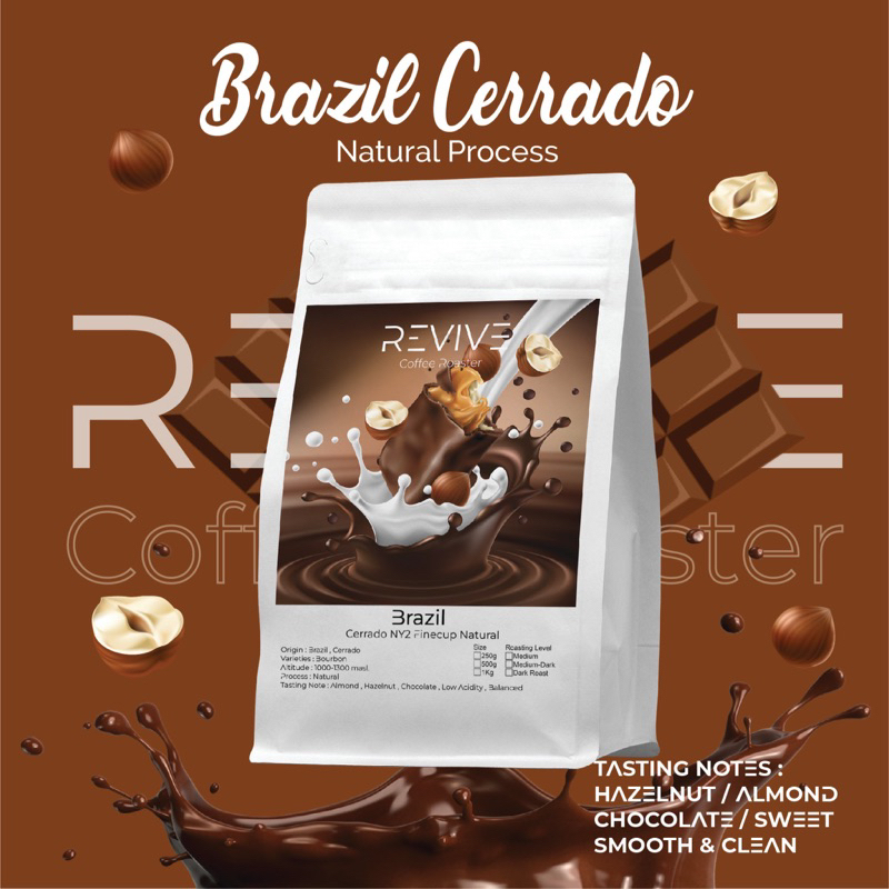 Revive Coffee Roaster เมล็ดกาแฟคั่ว   Brazil Cerrado Natural Medium