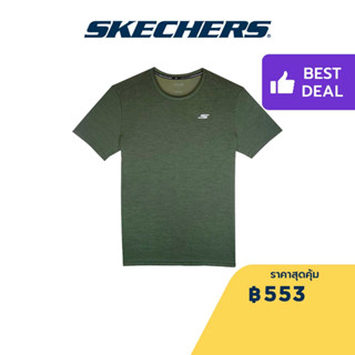 Skechers สเก็ตเชอร์ส เสื้อยืดวิ่งแขนสั้นผู้ชาย Men Running Tee Apparel - SP22Q4M435-008B