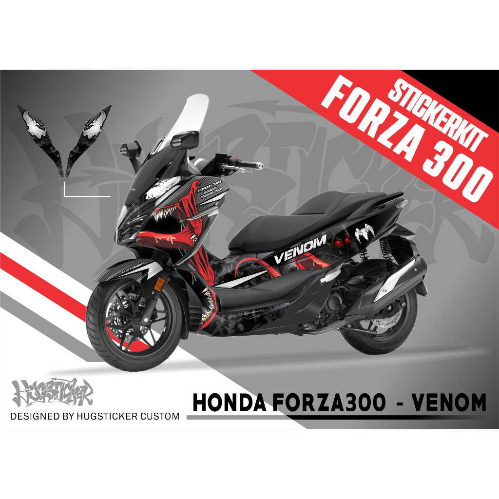 Hugsticker สติ๊กเกอร์แต่งรถ สติ๊กเกอร์ Forza 300 / สติ๊กเกอร์ Forza 350 ลาย Venom