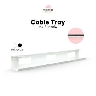 Cable Tray ที่จัดระเบียบสายไฟ รางเก็บสายเคเบิล ปลั๊กไฟใต้โต๊ะ ติดตั้งโดยใช้สกรู