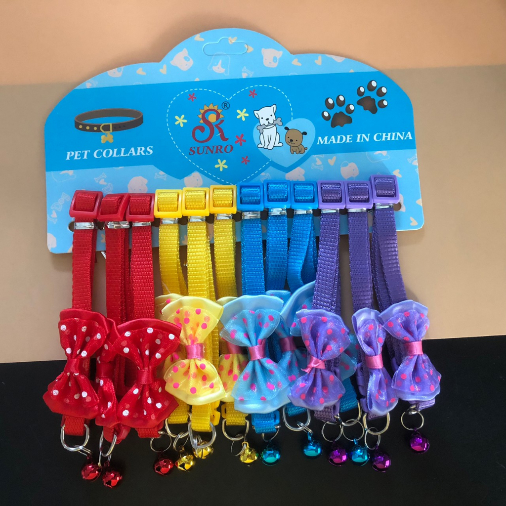 (ยกโหล 12 ชิ้น) No.647 ปลอกคอสัตว์เลี้ยง พร้อมกระดิ่ง สุดน่ารัก คละลาย สินค้าค้ายกโหล สุ่มลาย (12ชิ้น) - รูปที่ 2