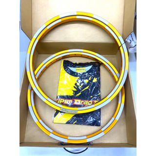 วงล้อ SUPER DRAG RIM รุ่นStreet 1.40-17(2วง) ทรงA หมากรุก สีทองเข้ม(รหัสA-SD1417GG1)