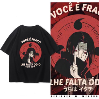 Naruto Uchiha Itachi นารูโตะอุจิวะอิทาจิแขนสั้นเสื้อยืดเด็กชายฤดูร้อนผ้าฝ้ายแท้เสื้อผ้าอินเทรนด์สบายๆ