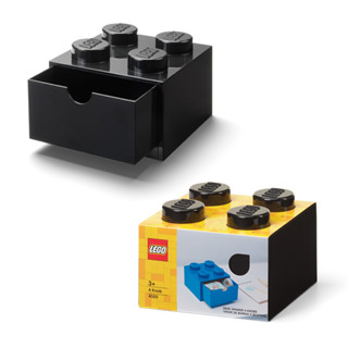 กล่องลิ้นชัก กล่อง เลโก้ ตั้งโต๊ะ สีดำ LEGO Desk Drawer Brick 4 BLACK (16x16x12 ซม.) ของแท้