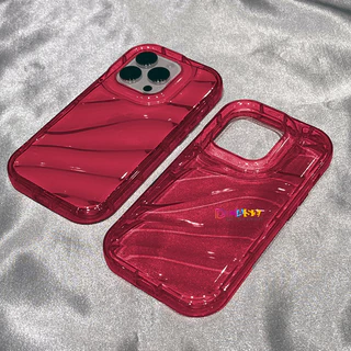 เคส For iPhone 11 13 12 14 15 16 Pro Max XR 6 7 8 Plus X XS Max เคสโทรศัพท์มือถือแบบนิ่ม กันกระแทก ลายคลื่น เคสไอโฟน11