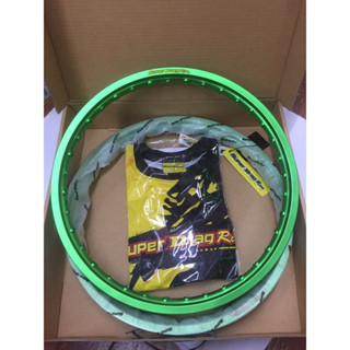 วงล้อ SUPER DRAG RIM รุ่นStreet 1.2ขอบ17 (2วง)ขอบเรียบ สีเขียว (SD1217GR)