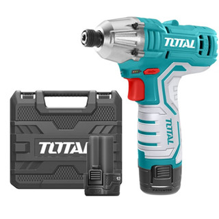 Total สว่านไขควงกระแทก ไร้สาย 12 โวลท์ (แบต 2 ก้อน + แท่นชาร์จ) รุ่น TIRLI12015 ( 12V Li-ion Impact Driver )