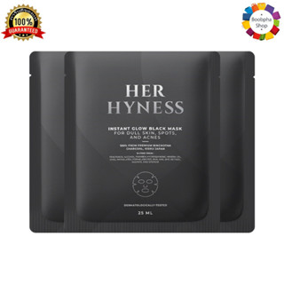 ✅ HER HYNESS INSTANT GLOW BLACK MASK เฮอ ไฮเนส แบล็คมาส์ก เพื่อผิวโกลว์ใส มาร์คหน้า