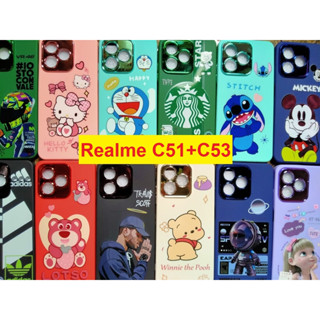 เคส Realme C51 + C53 เคสนิ่ม โครเมี่ยม พื้นในกำมะหยี่ ลายการ์ตูน