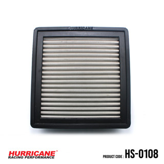 HURRICANE กรองอากาศสแตนเลส , ผ้าแดง Mitsubishi Lancer Cedia ,Evolution HS-0108