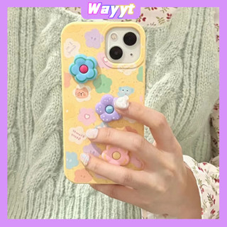 💖จัดส่ง24ชม💖iPhone 14 13 12 11 Pro Max เคส for เคสไอโฟน11 น่ารัก บางเบาพกพาง่าย สามมิติ การ์ตูน ดอกไม้ เรียบง่าย Case