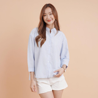 haas : women blouse เสื้อเชิ้ตเบลาส์ แขนยาว HBPH4554