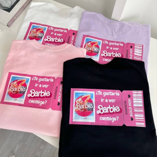 พร้อมส่ง🧸เสื้อยืดโอเวอร์ไซส์ TAS Barbie ticket