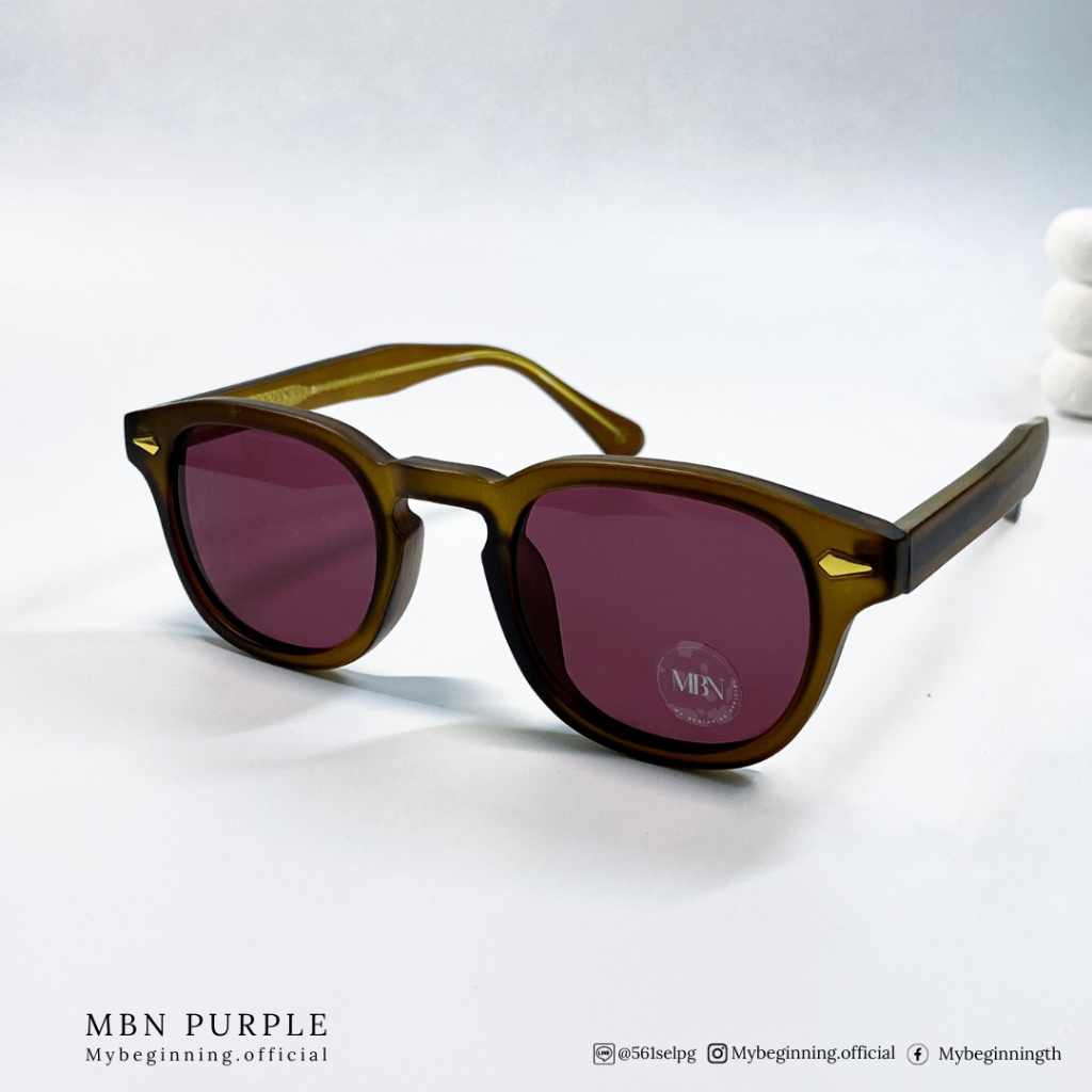 MBN รุ่น Purple แว่นกันแดดป้องกัน UV 400 สามารถนำไปเปลี่ยนเป็นเลนส์สายตาได้