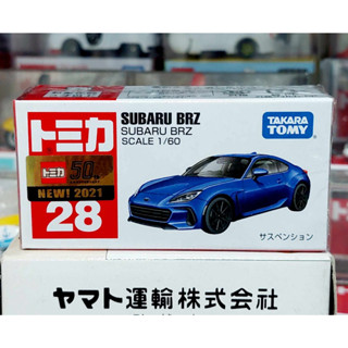 FL2 โมเดลรถซูบารุบีอาร์ซีขนาดเล็ก โทมิก้า ขนาดเล็ก 6.5 ซม 🧩 Tomica First Lot 2021 No.28 Subaru BRZ ใหม่กล่องสวยในซีล