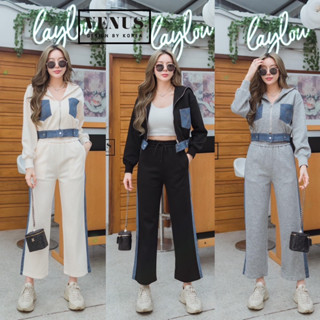 🌈🌿🌼🌺🌸🤎🧡🇰🇷Cotton Patch Jeans Pocket Long Sleeve Top&amp;Long Pant Set