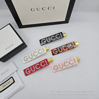 กุชชี่ กิ๊บติดผม CRYSTAL GUCCI SINGLE HAIR CLIP กิ๊บกุชชี่แบบหนีบ โลโก้เพชร ตัวอักษร งานสวย ภาพถ่ายสินค้าจริง