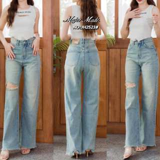 JH2523# กางเกงทรงกระบอก Jeans house