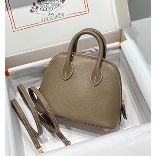 พรี​ ราคา10900 Hermes Mini Bolide กระเป๋าสะพายกระเป๋าสะพายข้าง  19*14*8cm