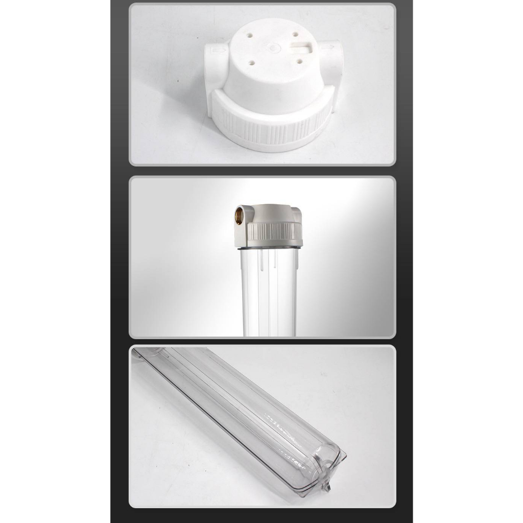 กระบอกกรองน้ำ20นิ้ว4หุน /6หุน ไส้กรองสแตนเลสกับไส้กรองPP อุปกรณ์ครบชุด 2ขั้นตอน - รูปที่ 3