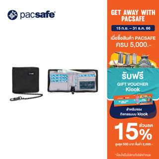 Pacsafe RFIDSAFE Z100 RFID BLOCKING BIFOLD WALLET ANTI-THEFT กระเป๋าสตางค์ กระเป๋ากันขโมย