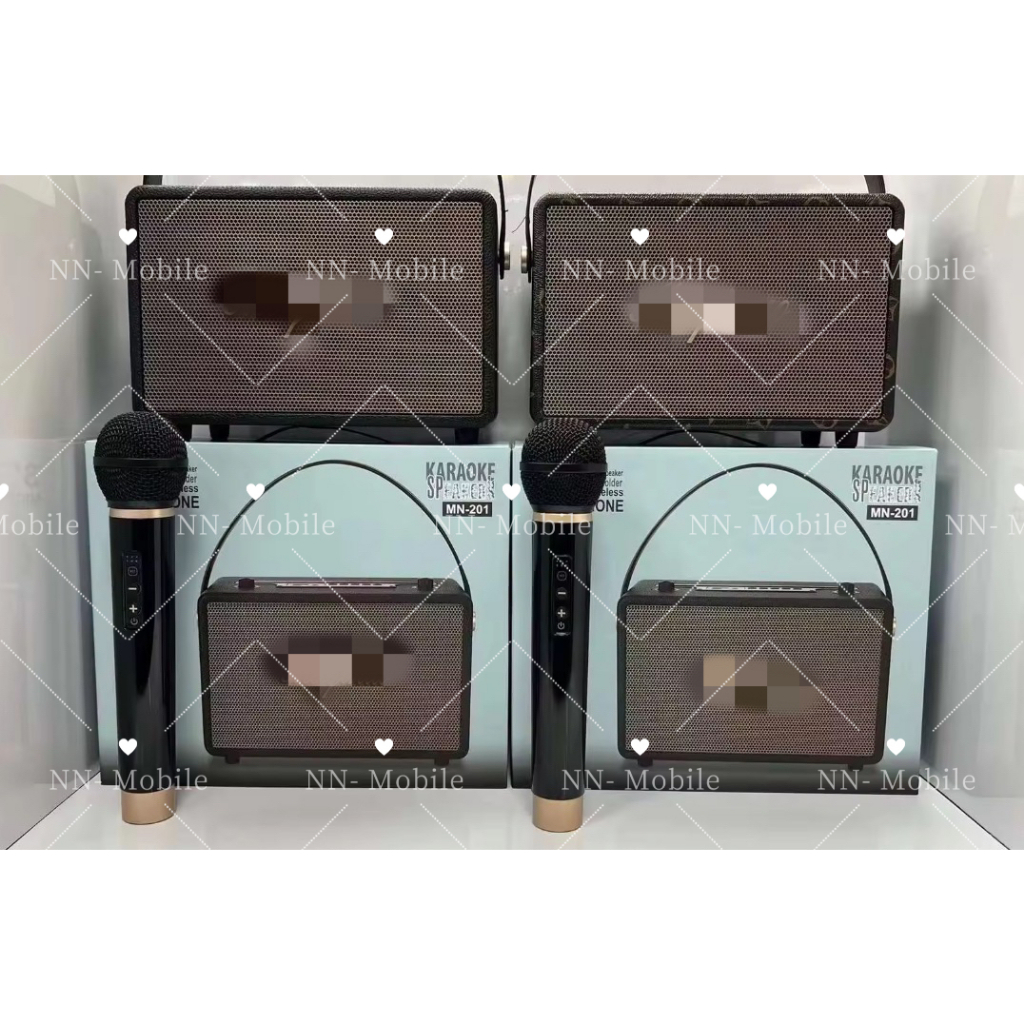 👉สินค้าพร้อมส่ง1-2วัน👈ลำโพงบลูทูธ มาร์แชล ลำโพงคาราโอเกะ MN-201 3นิ้ว แถมไมโครโฟน1ตัว(ไมโครโฟนไร้สาย