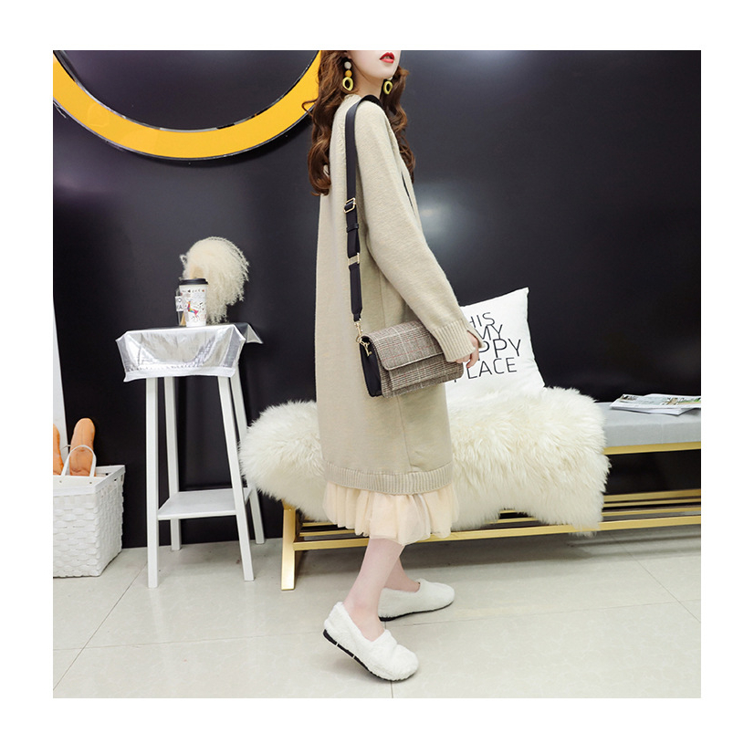 DD701 ชุดเดรสไหมพรม ทรงตรง ชายระบาย เนื้อผ้านุ่มมากค่ะ แฟชั่นสไตล์เกาหลี ใส่สวยดูแพง Hiso พร้อมส่งทันทีจากไทย - รูปที่ 2