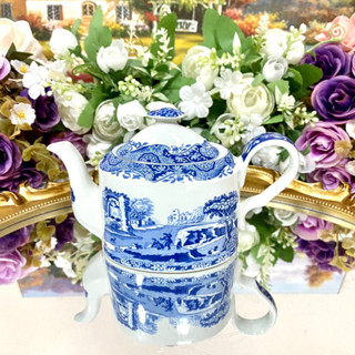 Spode Blue Italian Miniature Teapot กาจิ๋ว made in England