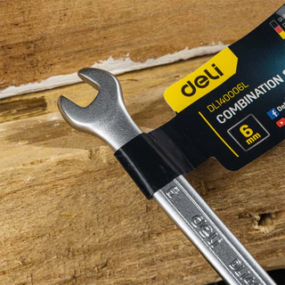 Deli ประแจปากตาย ประแจแหวนข้าง 6-20mm ขันน็อต คลายสกรู เครื่องมือช่าง Combination Spanner