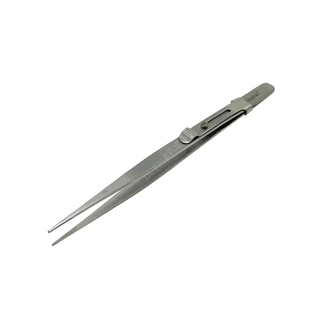 ปากคีบ ปากคีบมีตัวล็อค ยาว 15.5 Cm. แหนบ ที่คีบเพชรพลอยแบบมีตัวล็อค Gogna tweezers stainless steel