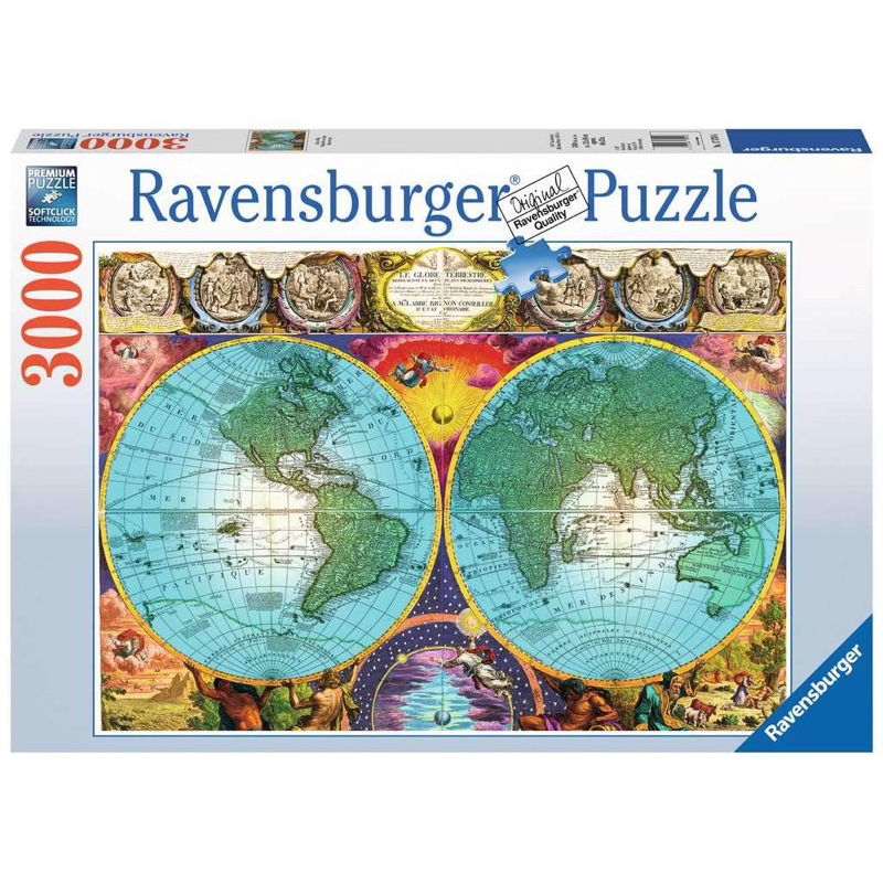 พร้อมส่ง-จิ๊กซอว์ แผนที่โลก Map World🗺️ แบรนด์ Ravensburger jigsaw puzzle 3000 ชิ้น