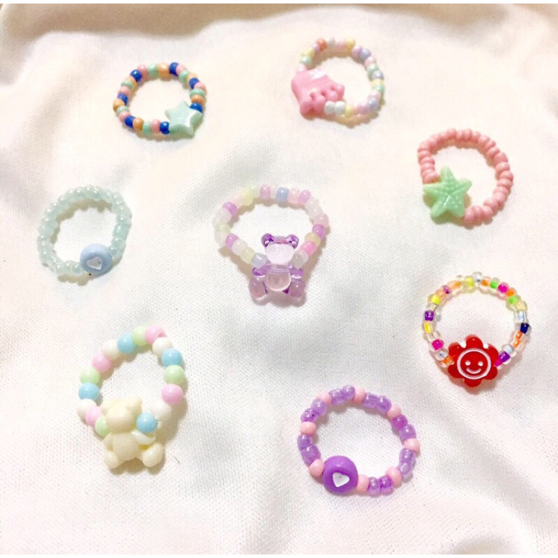 แหวนลูกปัดโซคิ้ว 1 บาท นาทีทอง พร้อมส่ง ขั้นต่ำ 5 วง