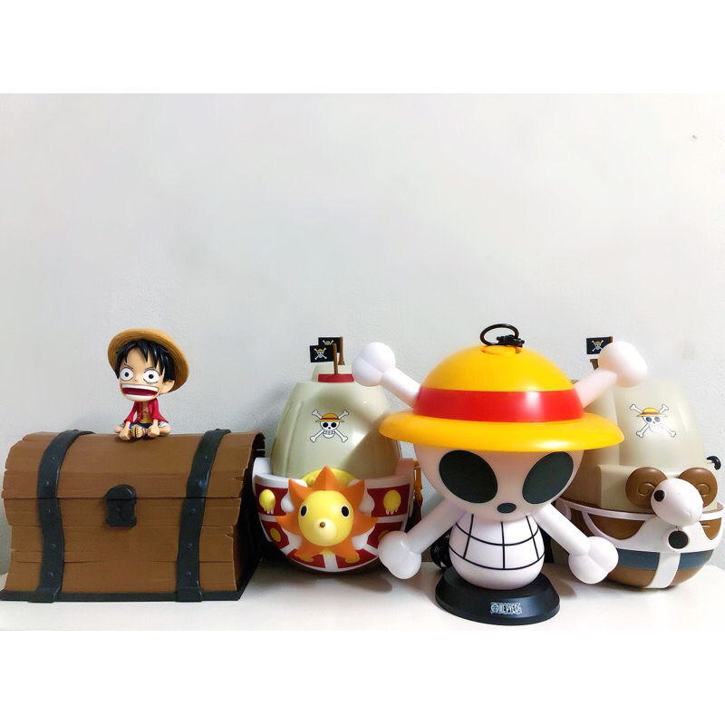 ถังป๊อปคอร์น One Piece วันพีซ เรือซันนี่ เรือแมรี่ หัวกระโหลกหมวกฟาง และ ลูฟี่นั่งกล่องสมบัติ จาก Major Cineplex