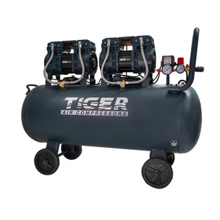 รุ่นใหม่ล่าสุด TIGER ปั๊มลม oilfree รุ่น JAGUAR-100 ขนาด 100 ลิตร 1390 W. NEW SERIES ปั้มลม