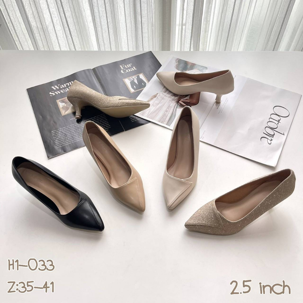 Niwa shoes 🛒👠 คัชชู มาใหม่  ออกให้สาวๆวัยทำงาน จับจองแล้วคร่า รหัสสินค้า H1-033