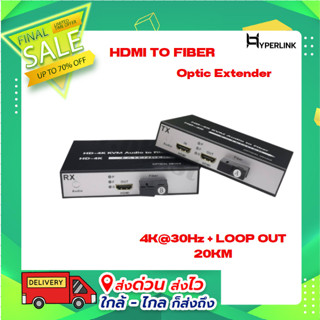 HDMI TO FIBER Optic Extender 4K@30Hz + LOOP OUT 20KM (TX/RX)