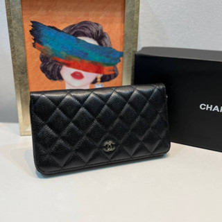 กระเป๋าตังค์CHANEL LONG ZIPPY WALLET CAVEAR🧡 งานออริเทียบแท้