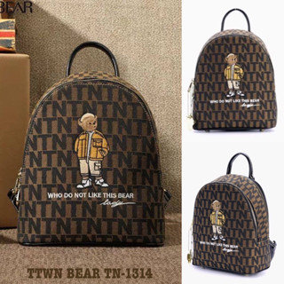 TTWN BEAR backpack กระเป๋าเป้น้องหมี งานทอปักทั้งใบค่ะ TN-1314 สวยดูดีมาก 🧸พร้อมส่งจ้า🧸