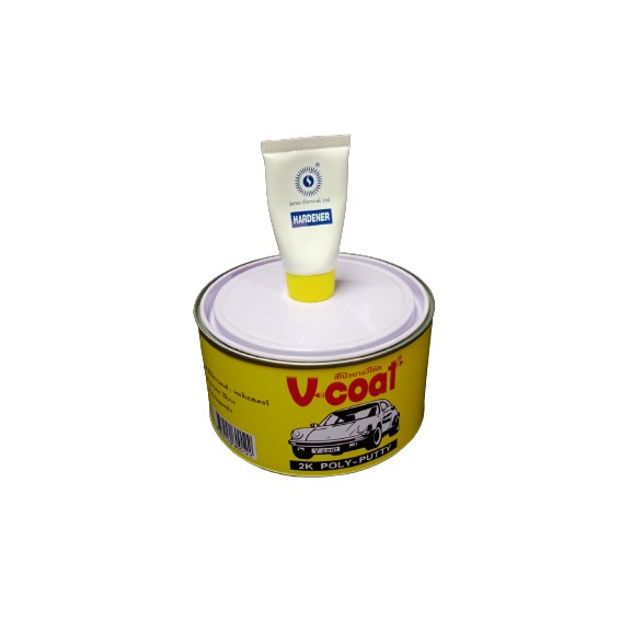 สีโป๊วเหลือง V-coat ขนาด 1 Kg