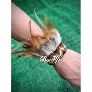 ปลอกข้อมือขนนก ปลอกแขนขนนกหลากสี 1ชิ้น