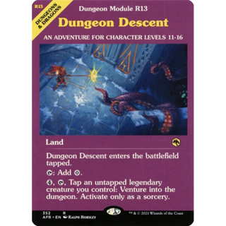 [MTG] Dungeon Descent [AFR] [LAND] [RARE] [Showcase] [ENG] (การ์ดเมจิค / Magic the Gathering)