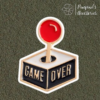 ʕ •ᴥ•ʔ ✿ พร้อมส่ง : เข็มกลัดลายสวิตซ์เกมโอเว่อร์ | Game Over Switch Game Control Enamel Brooch Pin.