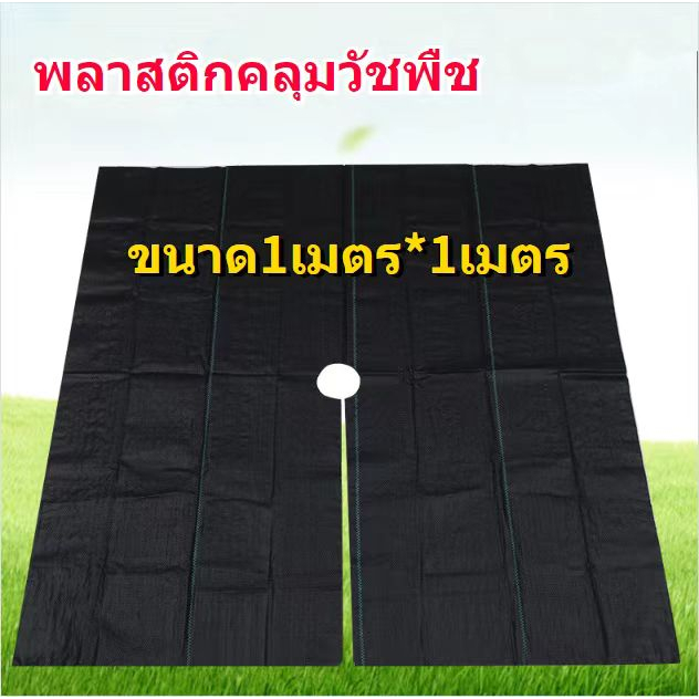 พลาสติกคลุมวัชพืช คลุมหญ้า อายุ 3-5 ปี ขนาด 1 เมตร x 1 เมตร (ซึมผ่านได้) พร้อมส่ง