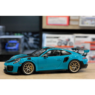 รถโมเดล Auto Art 78175 PORSCHE 911 (991.2) GT2 RS WEISSACH PACKAGE ( MIAMI BLUE )