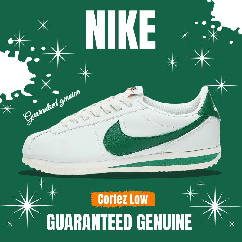 （จัดส่งฟรี）Nike Cortez Low"Sail Gorge Green" DN1791-101 องเท้าผ้าใบ รองเท้าวิ่ง รองเท้า nike